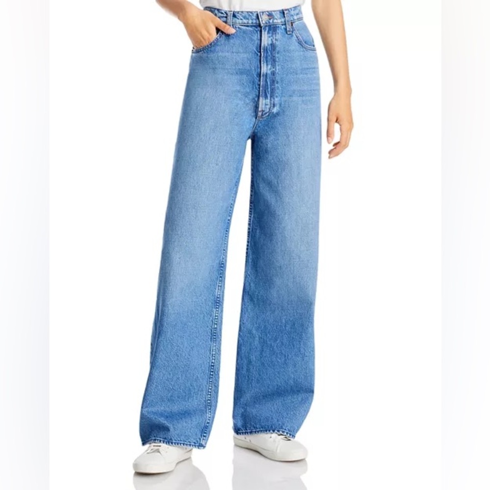 Mother SNACKS The Yummy Puddle Wide Leg Jeans in Delicious NWT size 34